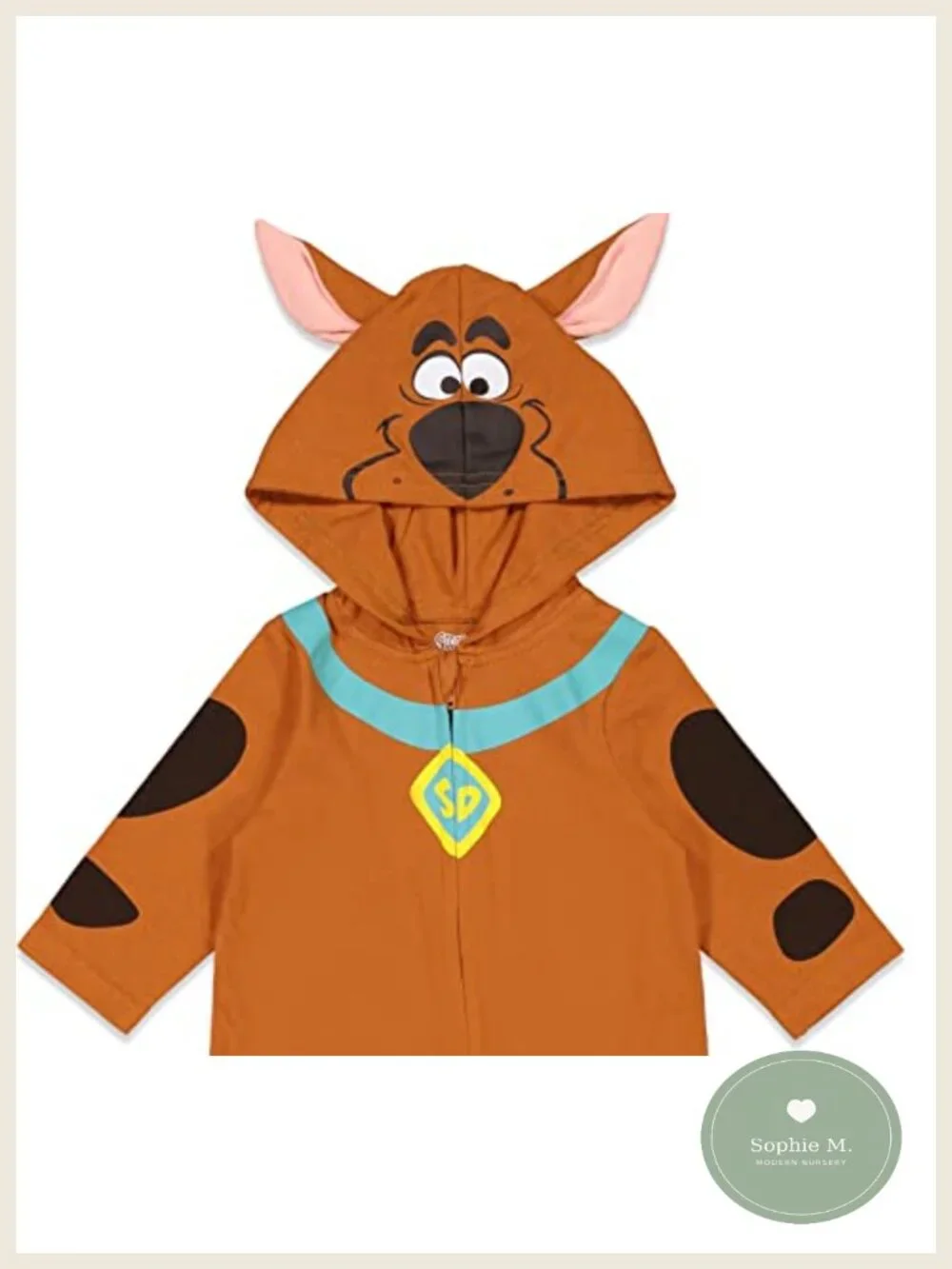 Scooby-Doo Zip Up Baby Coverall, Cotton Blend, Halloween Costume, 0-6 Months